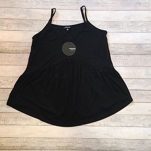 Mittoshop Babydoll Style Black Tank top